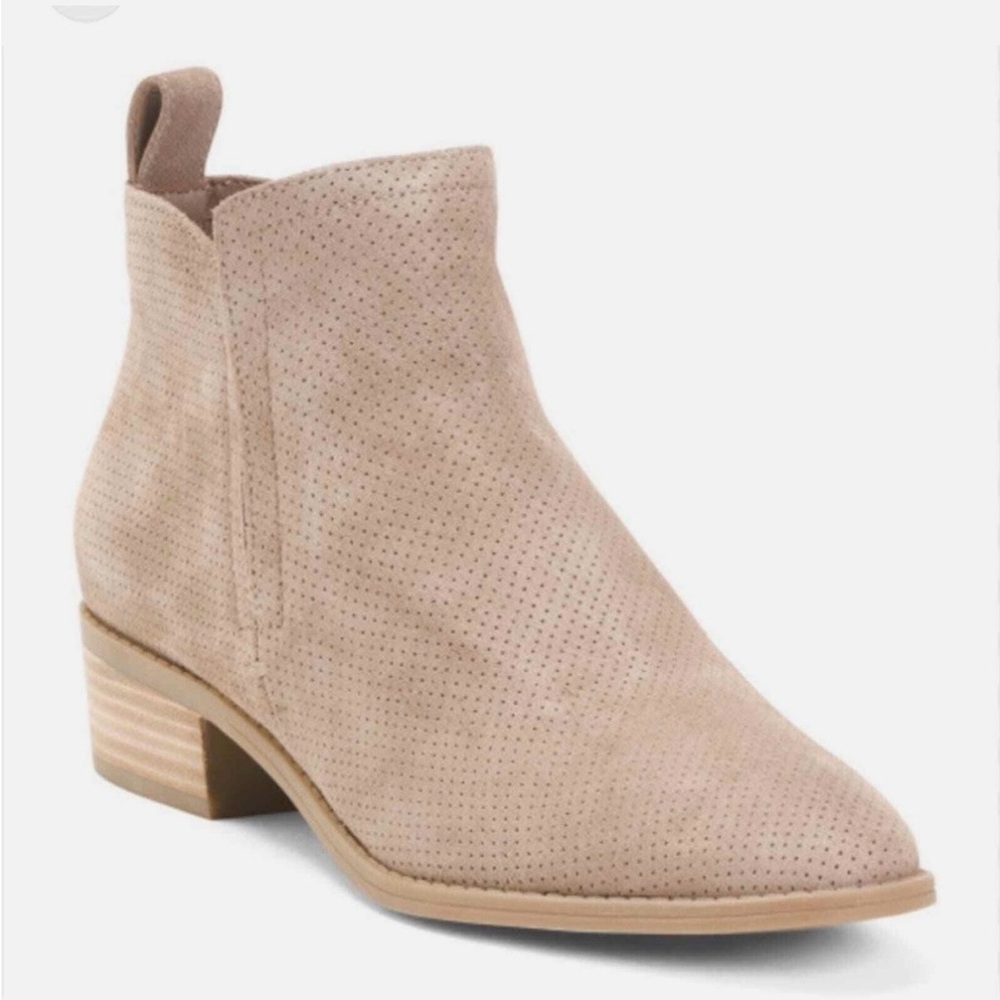 Women’s Taupe Suede Chelsea Booties - Sleek Slip-On Style
